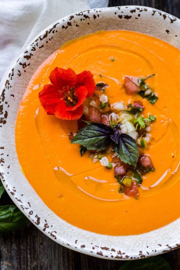 silky watermelon gazpacho