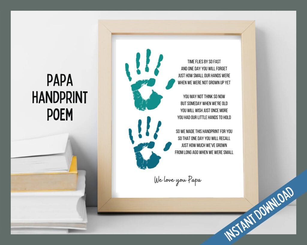 Papa handprint poem