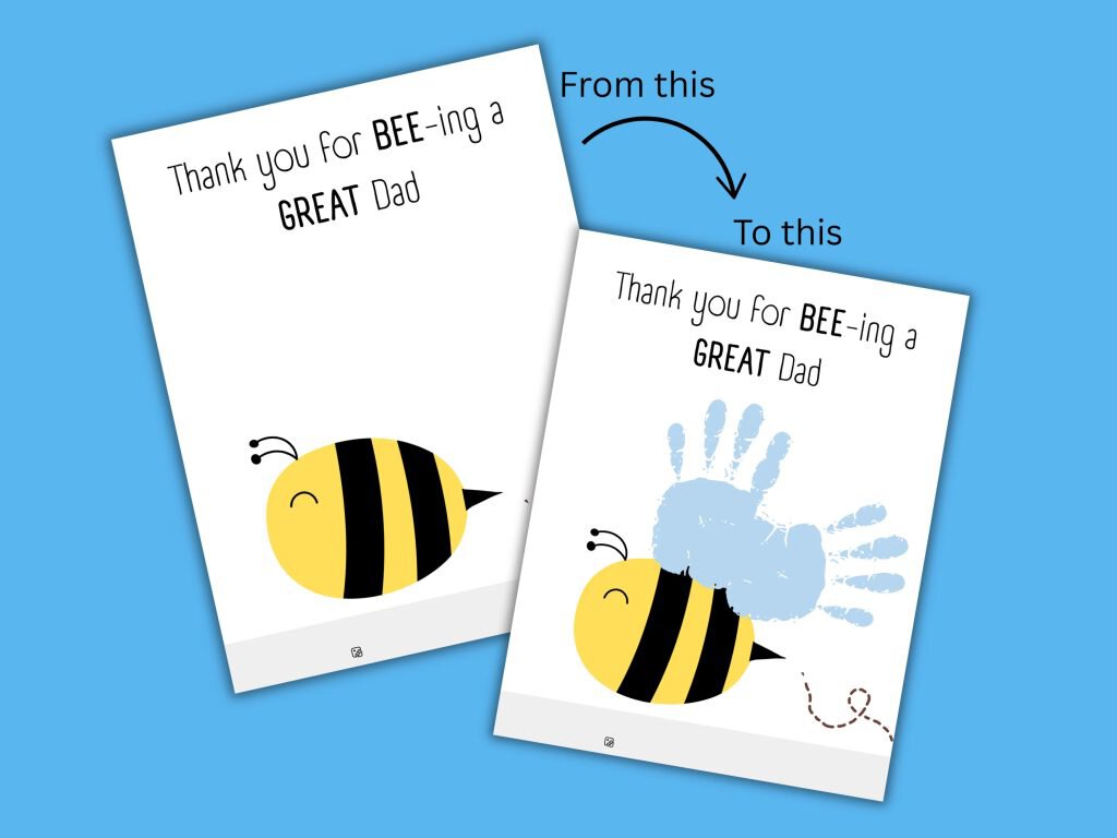 Handprint bee craft