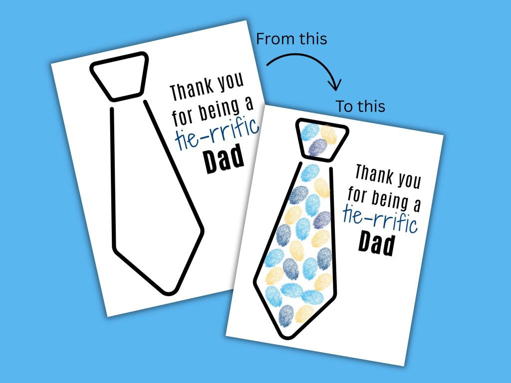 Tie-rrific fingerprint art