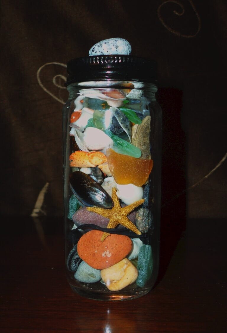 beach treasures keepsake jar