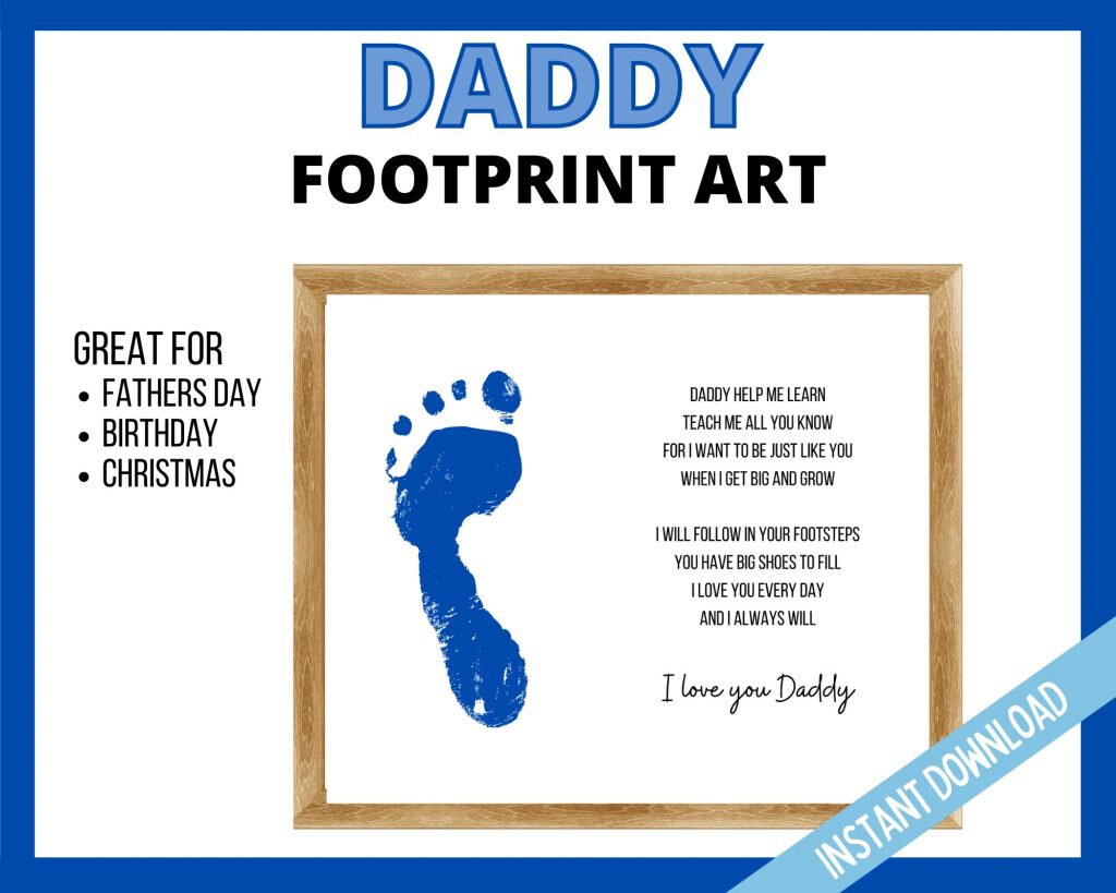 Daddy footprint art