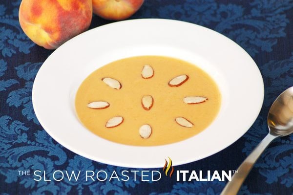 Almond peach soup