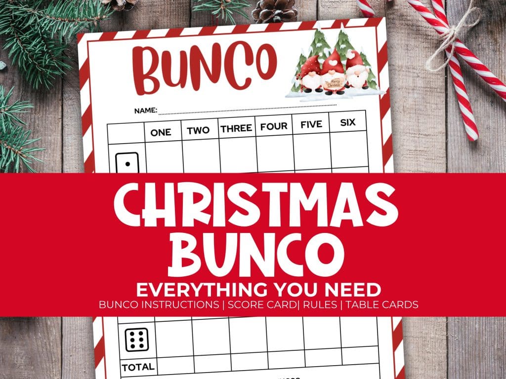 Christmas Bunco games pack