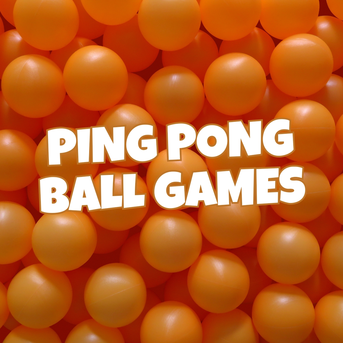 Bright orange ping pong balls for game fun and entertainment.