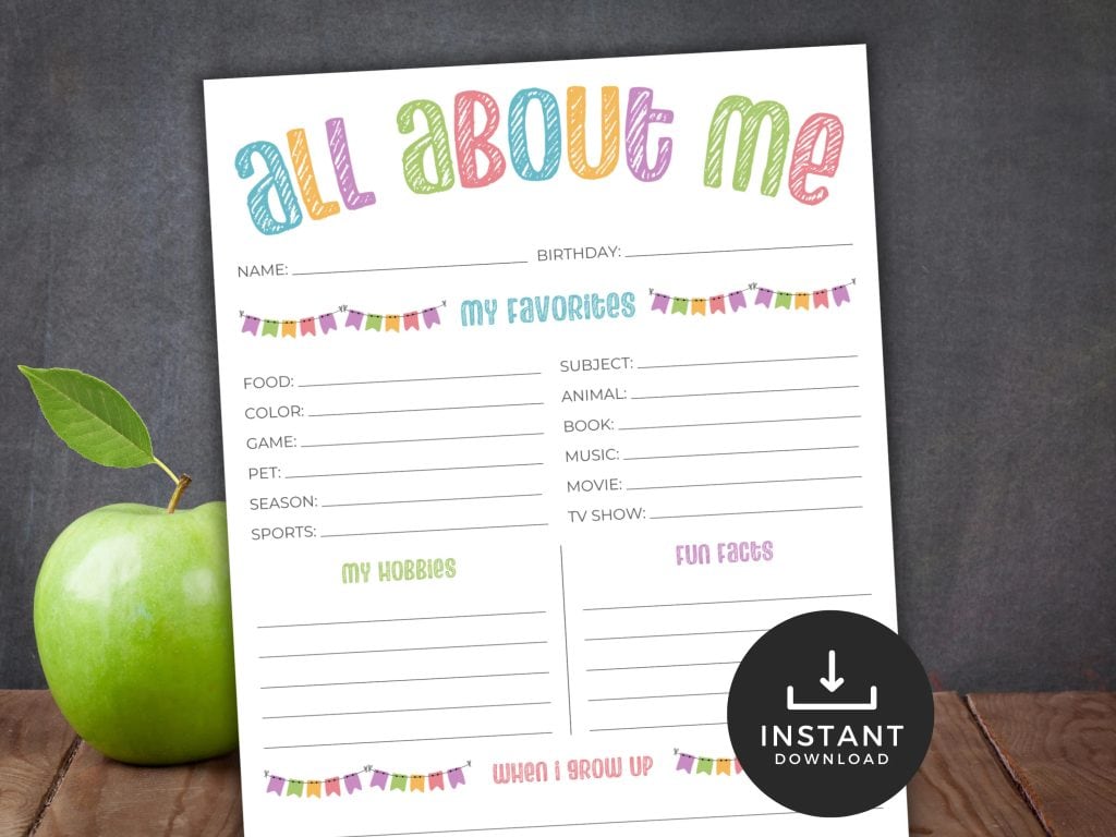 all about me page